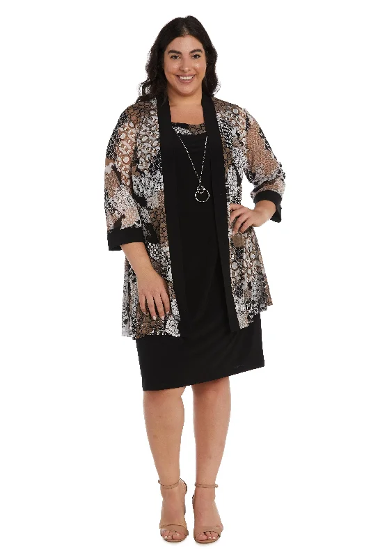 Must-Have Deals chic slip dressR&M Richards 9703W Short Two Piece Plus Size Dress