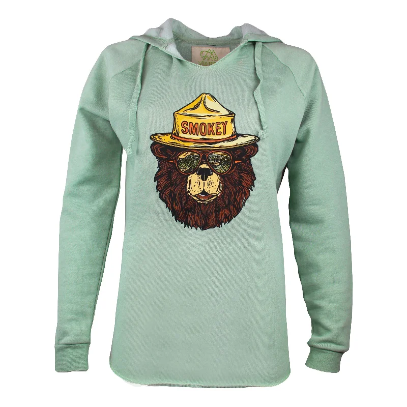 Smokey The Groovy Bear Women's Cut Hoodie