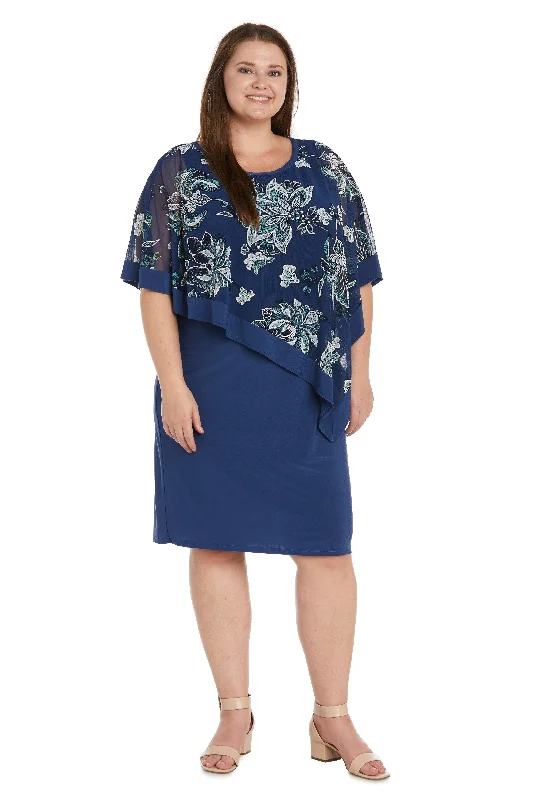 Crazy Savings elegant shift dressR&M Richards 9724W Plus Size Short Two Piece Dress