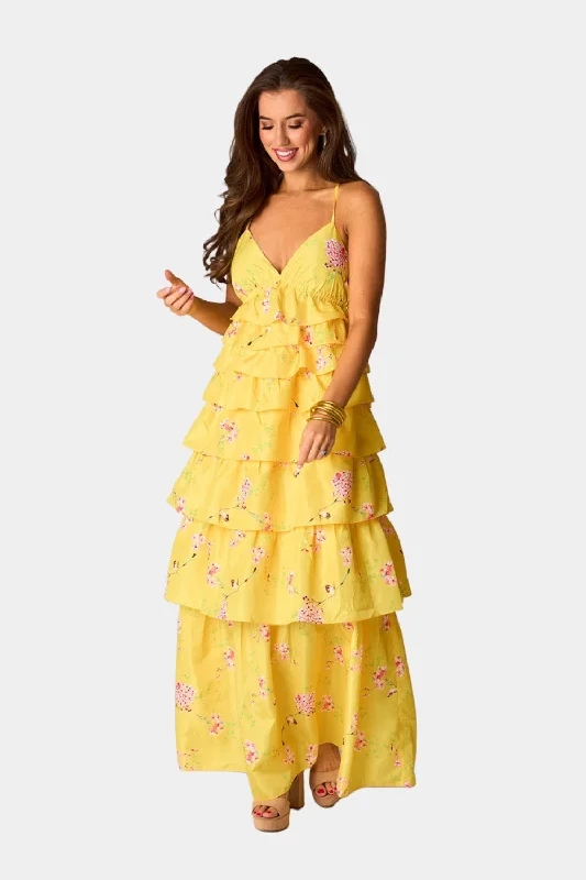 Special Savings backless dressCallie Tiered Maxi Dress - Songbird
