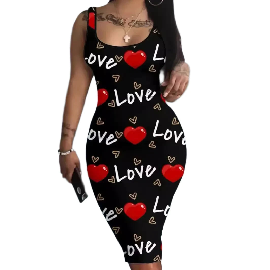 Plus Size Sleeveless Casual Bodycon