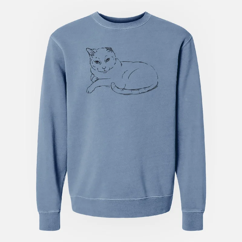 Low Prices functional sports hoodieDoodled Spenser the Cat - Unisex Pigment Dyed Crew Sweatshirt Low Prices functional sports hoodieDoodled Spenser the Cat - Unisex Pigment Dyed Crew Sweatshirt