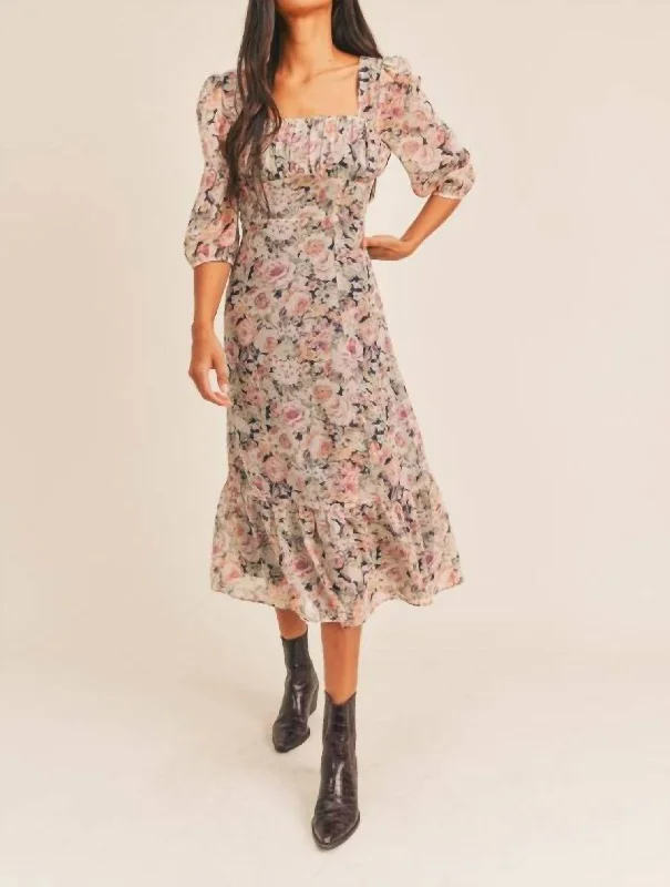 Shop and Save long sleeve dressDeep Desires Dress In Multi