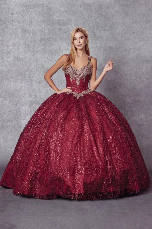 Early Access casual midi dressLong Ball Gown Quinceanera Glitter Dress