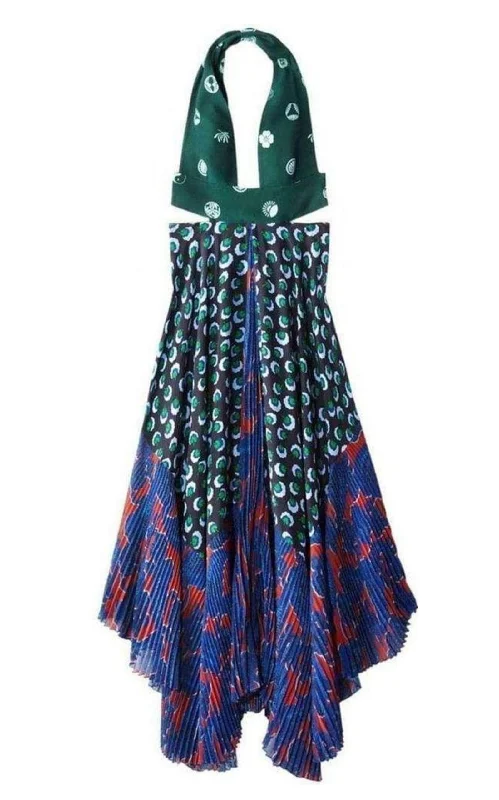 Overstock shift dressCaroline asymmetric printed silk and crepe dress
