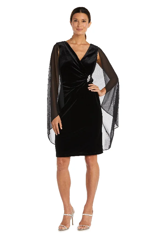 Fantastic Offers cocktail party dressR&M Richards 9216 Short Cocktail Cape Dress