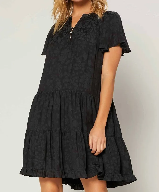 Bargain Bin stylish party dressTina Dress In Charcoal Grey