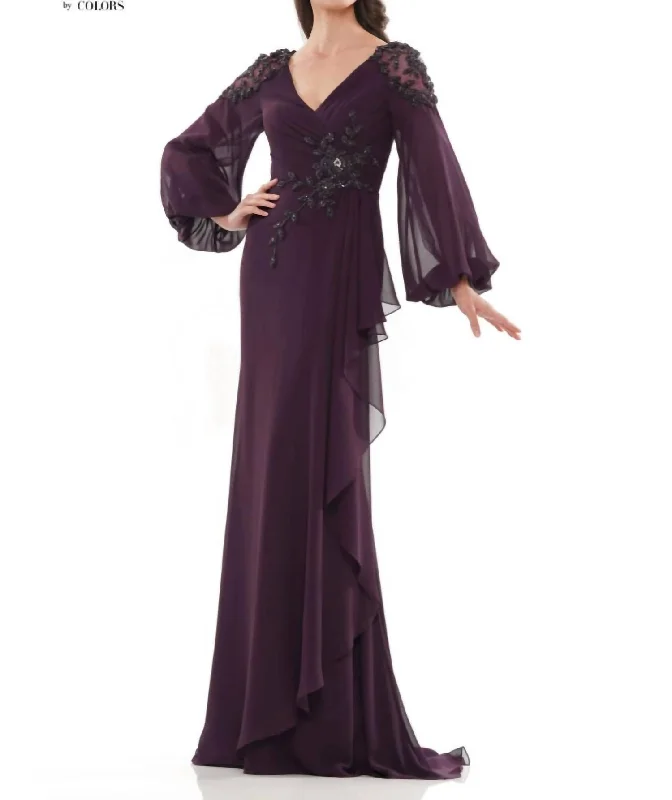Loyalty Reward midi dressMv1074 In Eggplant