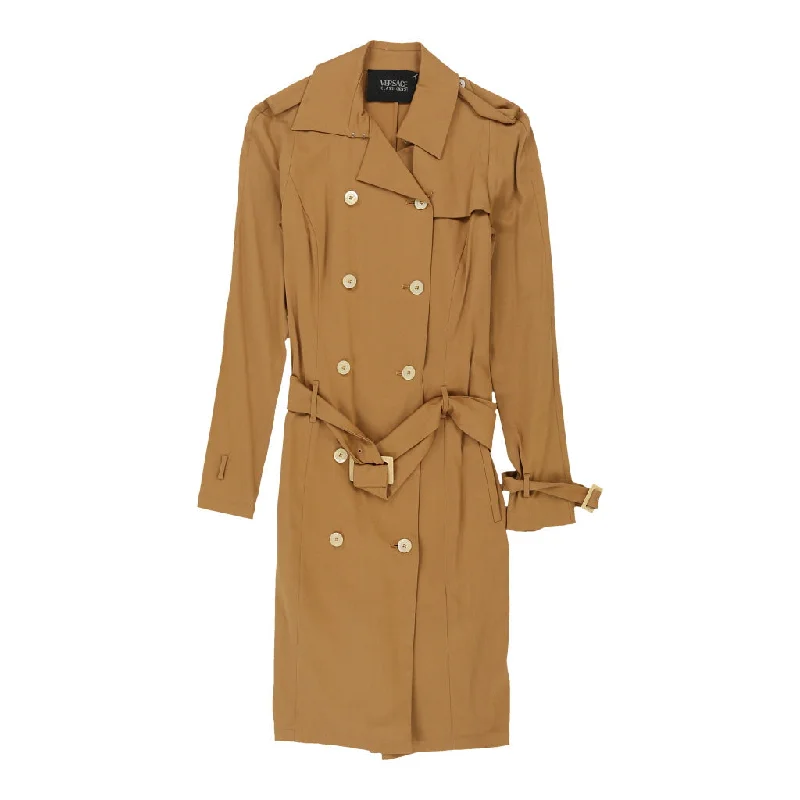 Big Discounts sleek jacketVersace V2 Classic Trench Coat - Small Beige Cotton Blend Big Discounts sleek jacketVersace V2 Classic Trench Coat - Small Beige Cotton Blend