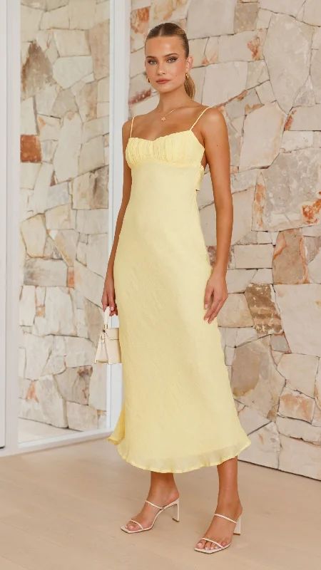Price Meltdown Galina Maxi Dress - Yellow