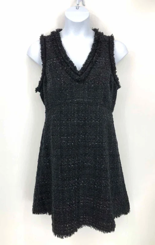 KATE SPADE Black Tweed Sparkle Tank Size 14  (L) Dress