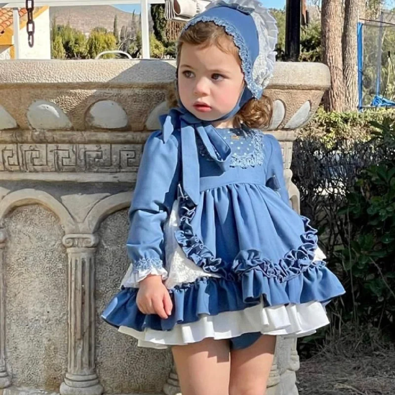 Can't Miss flowy dressThe Matilda Blue Puffball