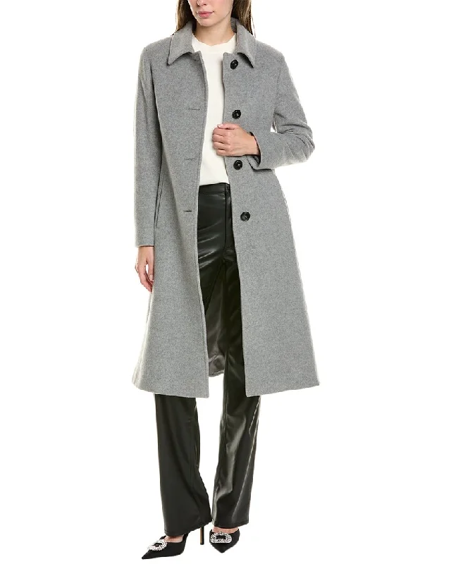 Price Reduction modern outerwearCinzia Rocca Long Wool & Cashmere-Blend Coat
