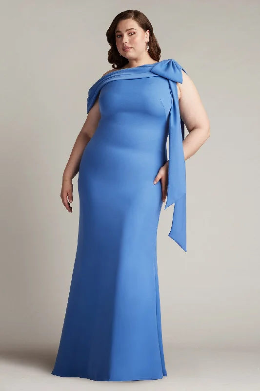 Reduced Prices layered dressTadashi Shoji ALG18371LQ Cadet Blue 24Q Sale