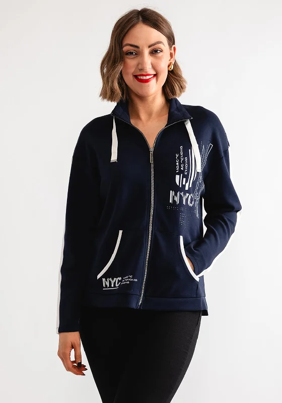 Barbara Lebek Sweat Full Zip Jacket, Navy