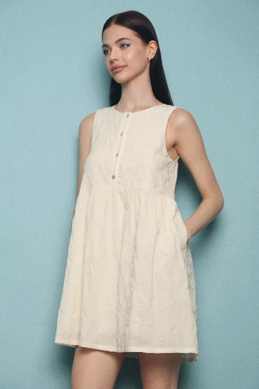 Anniversary Sale Genius Embossed Babydoll Dress Malt