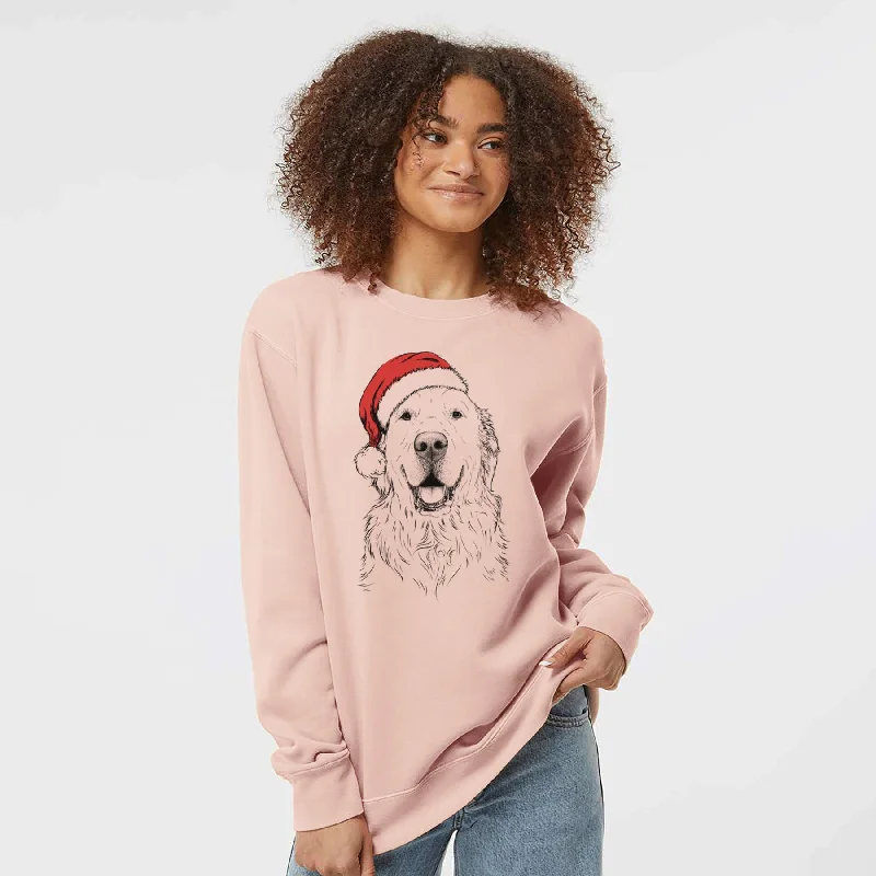 Great Bargains athletic style hoodieSanta Maximus the Golden Retriever - Unisex Pigment Dyed Crew Sweatshirt Great Bargains athletic style hoodieSanta Maximus the Golden Retriever - Unisex Pigment Dyed Crew Sweatshirt