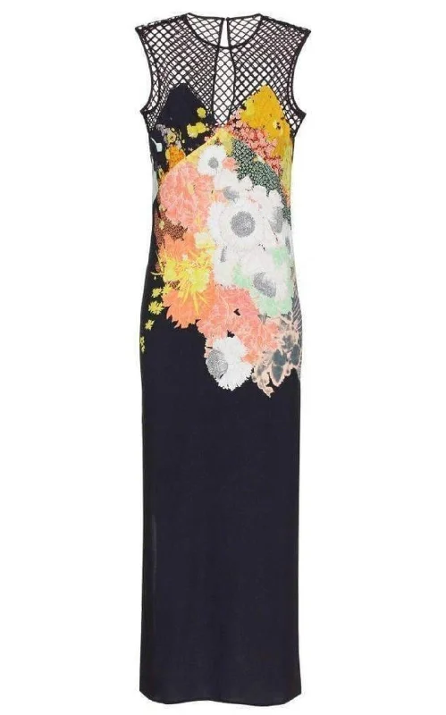 Massive Deals relaxed fit dressMesh-Yoke Maxi Dress