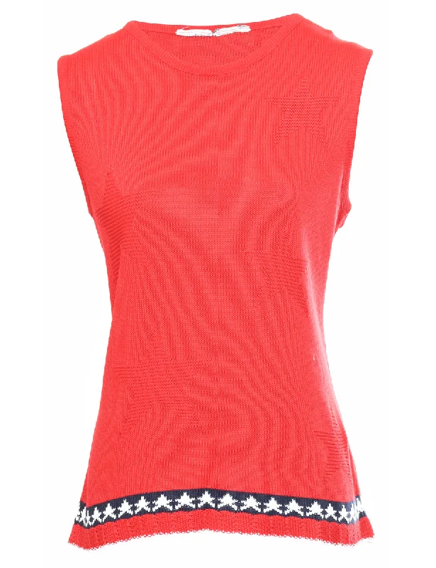 Sale Event vintage trench coatClassic Red Sweater Vest - M
