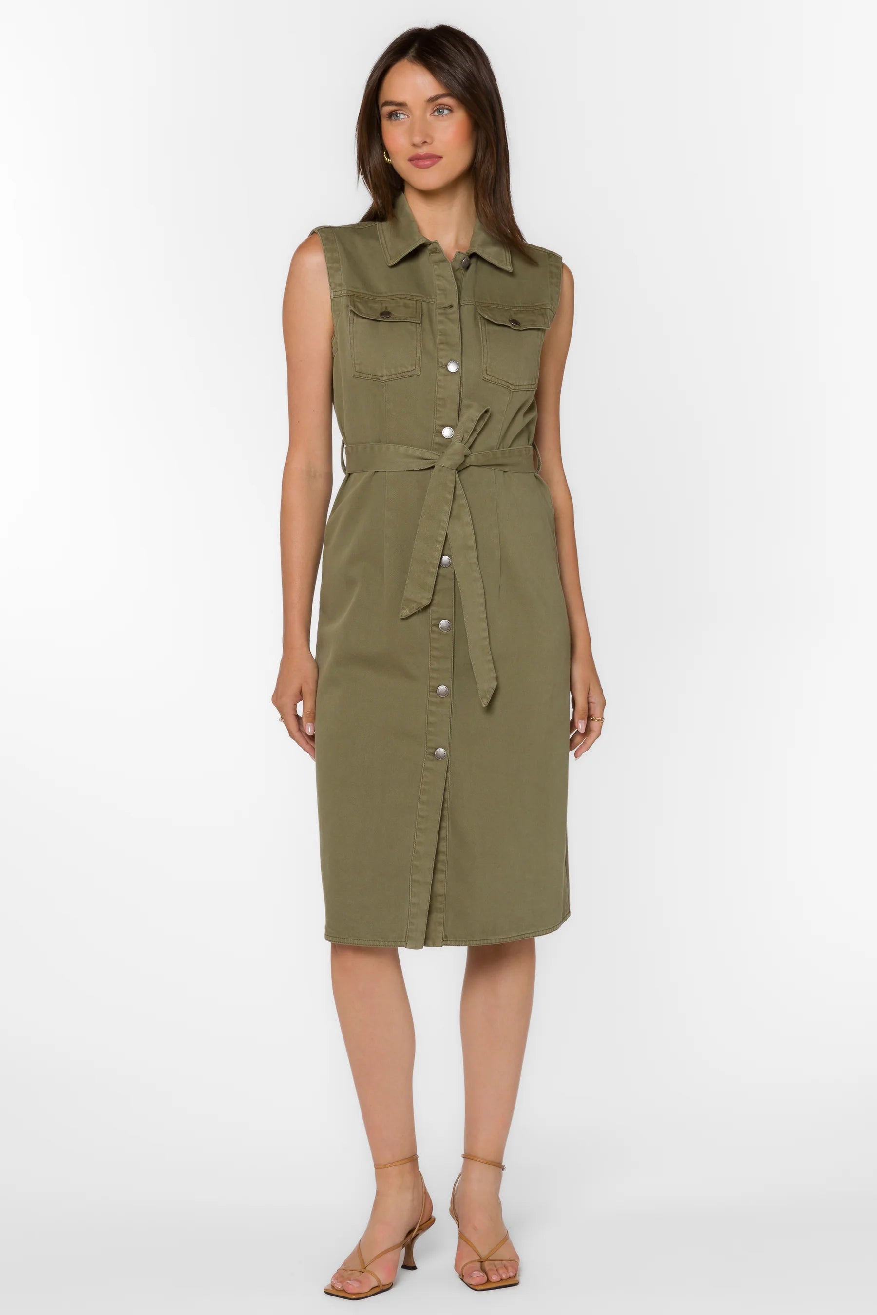 New Arrival casual midi dressKERSYN BUTTON UP DRESS
