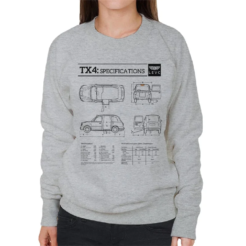 Steals and Deals versatile gym hoodieLondon Taxi Company TX4 Specifications Blueprint Women's Sweatshirt Steals and Deals versatile gym hoodieLondon Taxi Company TX4 Specifications Blueprint Women's Sweatshirt