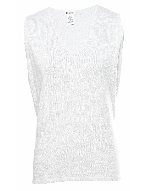 Year-End Clearance stylish coatSequined Sweater Vest - L