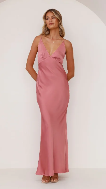 Extra Discounts Ziah Maxi Dress - Baked Rose