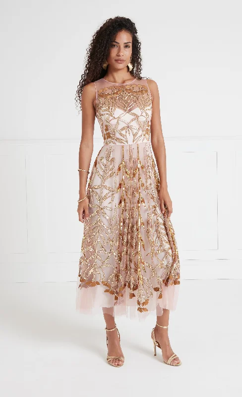 Value Deals Inez Cocktail Dress - Oyster