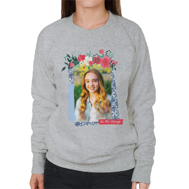 Special Savings urban sports sweatshirtHolly Hobbie Be The Change Floral Border Women's Sweatshirt Special Savings urban sports sweatshirtHolly Hobbie Be The Change Floral Border Women's Sweatshirt