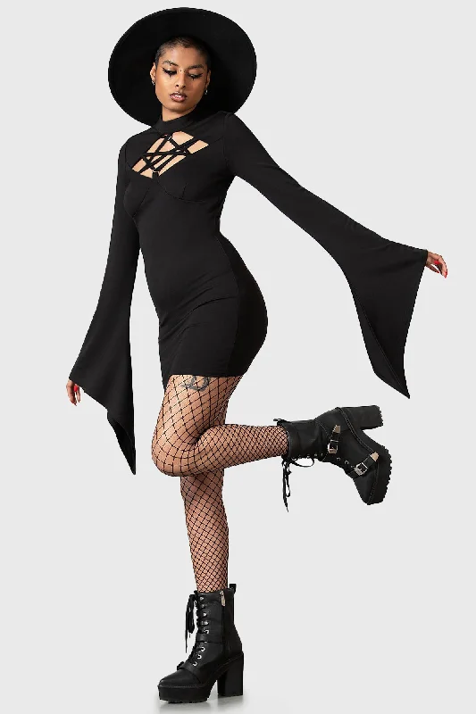 Online Only Witchural Long Sleeve Dress - Resurrect