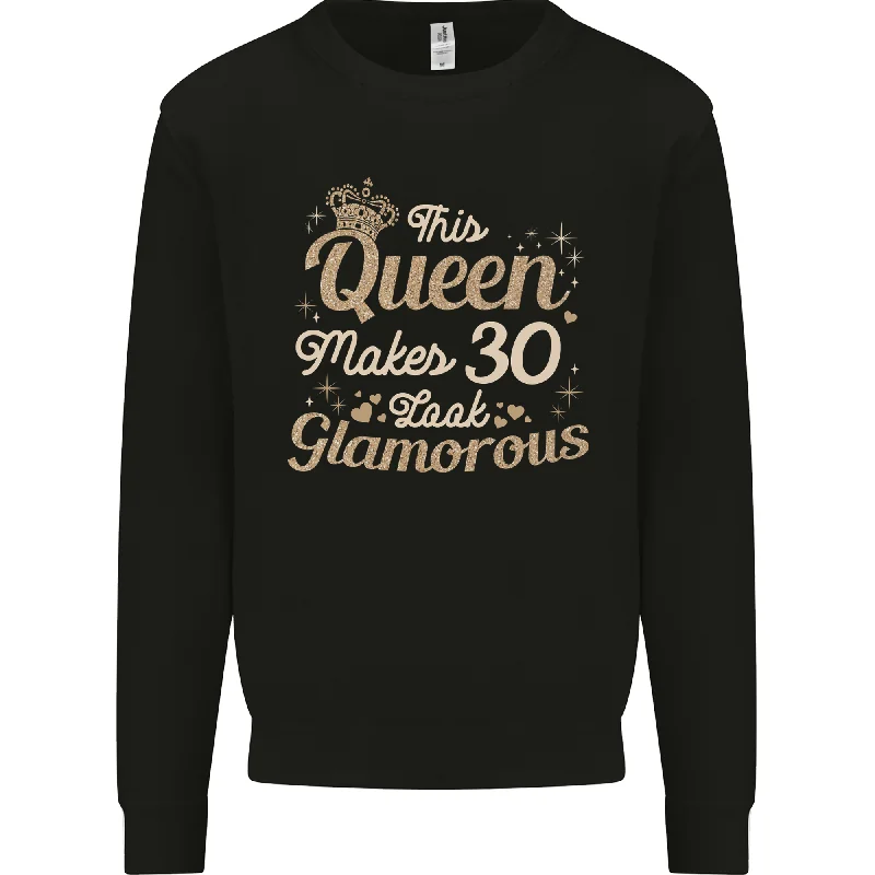 Deep Discounts stylish sports hoodie30th Birthday Queen Thirty Years Old 30 Mens Sweatshirt Jumper Deep Discounts stylish sports hoodie30th Birthday Queen Thirty Years Old 30 Mens Sweatshirt Jumper