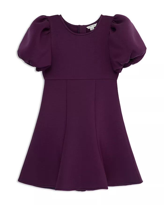 Super Bargain casual evening dressBubble Sleeve Flounce Dress