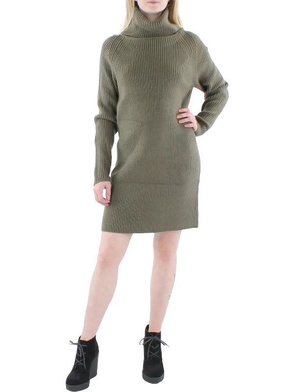 Online Only ruffle dressKatrina Womens Cowl Neck Fitted Sweaterdress
