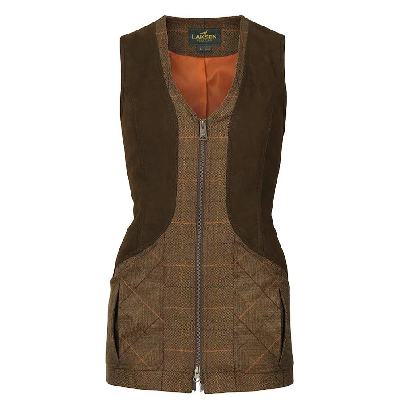 Bargain Prices classic jacketLaksen Fitted Zip Ladies Shooting Vest - Cara Tweed