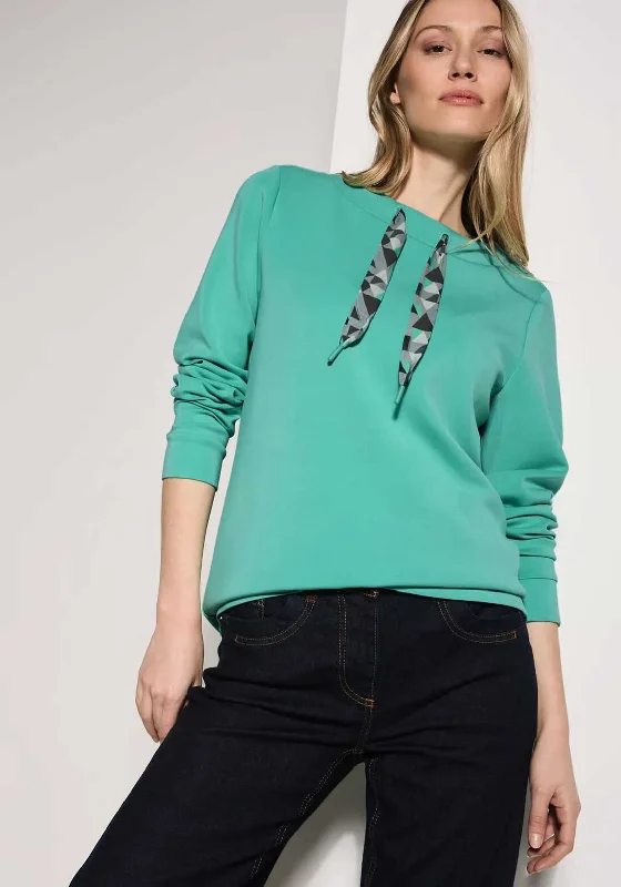 Cecil Drawstring Sweatshirt, Aventurine Green