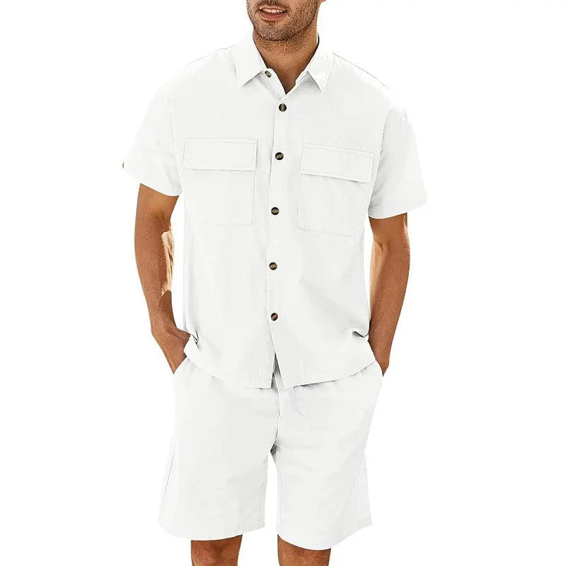 Summer Suits Men Short Sleeve