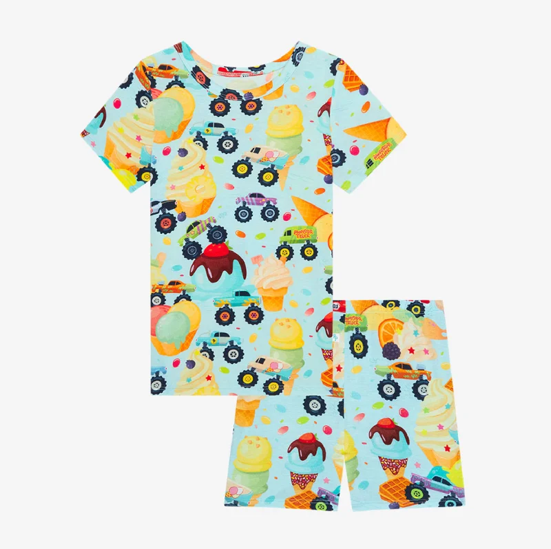 Year-End Clearance boho-chic dressPosh Peanut Monster Truck Pajamas