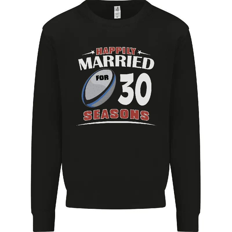 Fantastic Deals fashionable fitness sweatshirt30 Year Wedding Anniversary 30th Rugby Mens Sweatshirt Jumper Fantastic Deals fashionable fitness sweatshirt30 Year Wedding Anniversary 30th Rugby Mens Sweatshirt Jumper