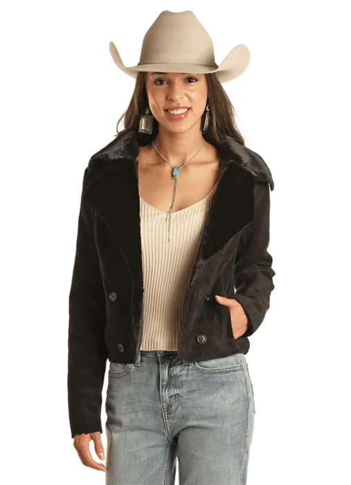 Sneak Peek Sale sleek jacketRock & Roll Cowgirl Women's Black Faux Fur Jacket BW92C02091 Sneak Peek Sale sleek jacketRock & Roll Cowgirl Women's Black Faux Fur Jacket BW92C02091