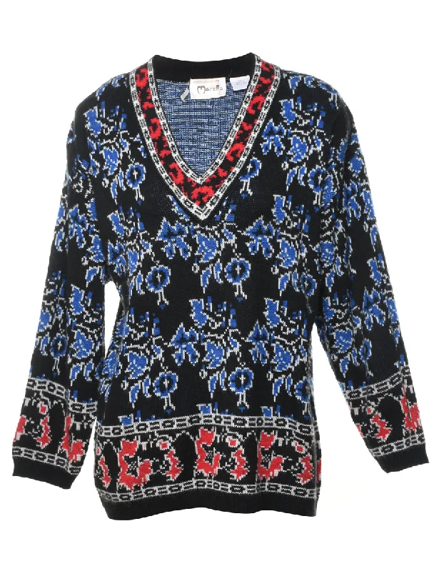 Value Deals street style coatMarella Floral Knit Jumper - M