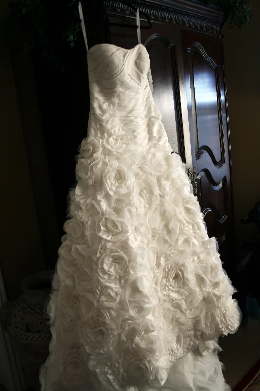 Fantastic Offers David's Bridal Taffeta Ball Gown with Floral Appliques Sv415