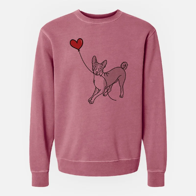 Epic Deals workout style hoodieBasenji Heart String - Unisex Pigment Dyed Crew Sweatshirt Epic Deals workout style hoodieBasenji Heart String - Unisex Pigment Dyed Crew Sweatshirt