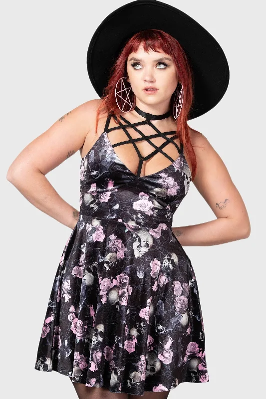 TIME-Limited Offer Magica Skater Dress [BLACK/PINK] - Resurrect