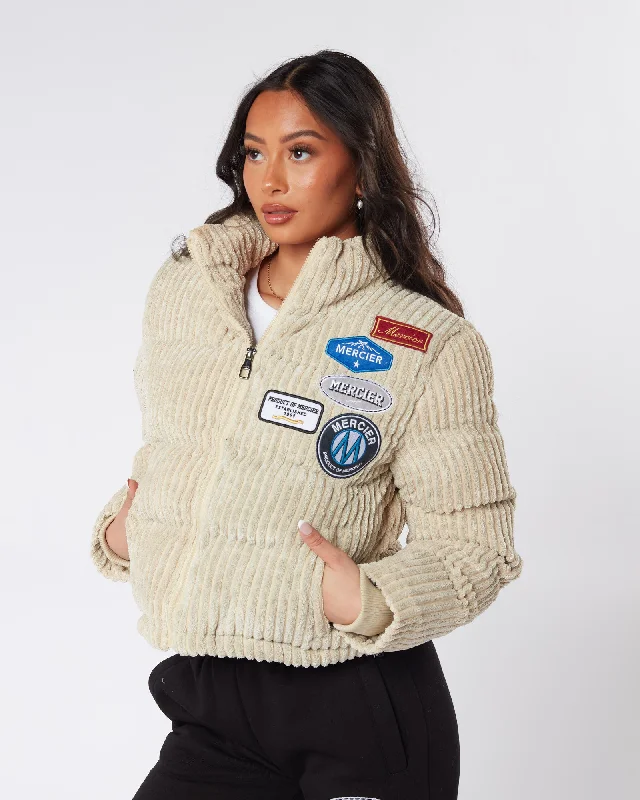Crazy Deals stylish blazer coatWomens Cord Beige OG Badge Jacket