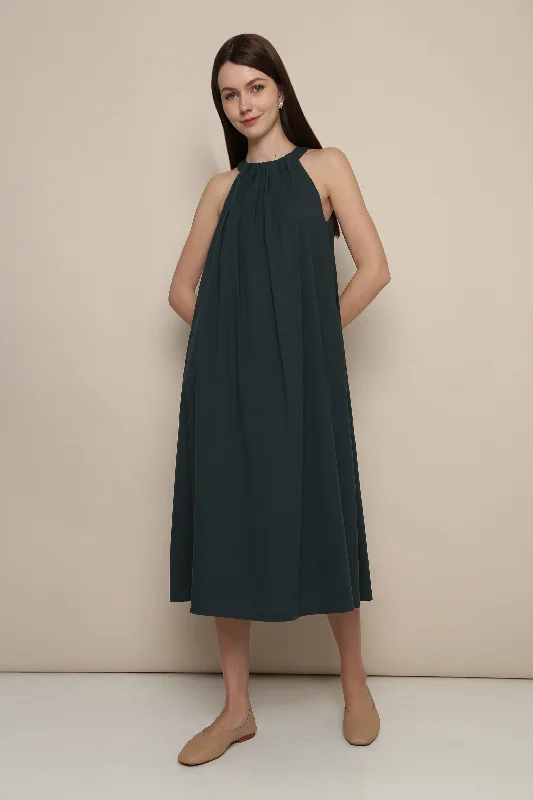 Weekend Special Megga Pleat Midaxi Dress Emerald