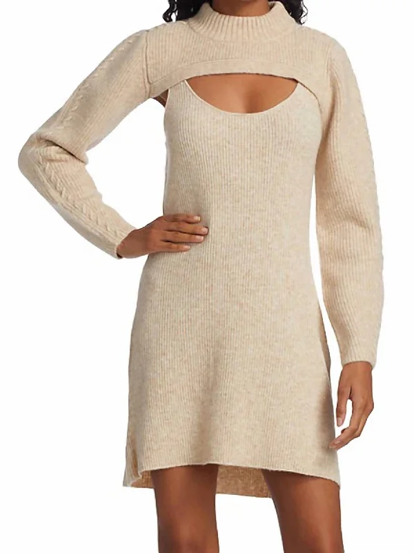 Huge Discounts floral dressEve Sweater Dress In Chai