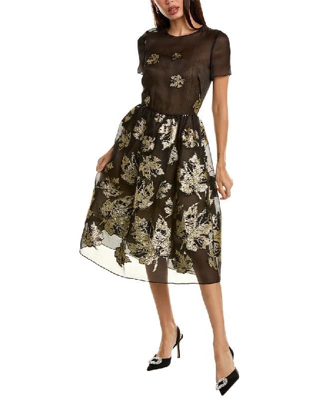 Today’s Special tiered dressOscar de la Renta Silk-Blend Midi Dress