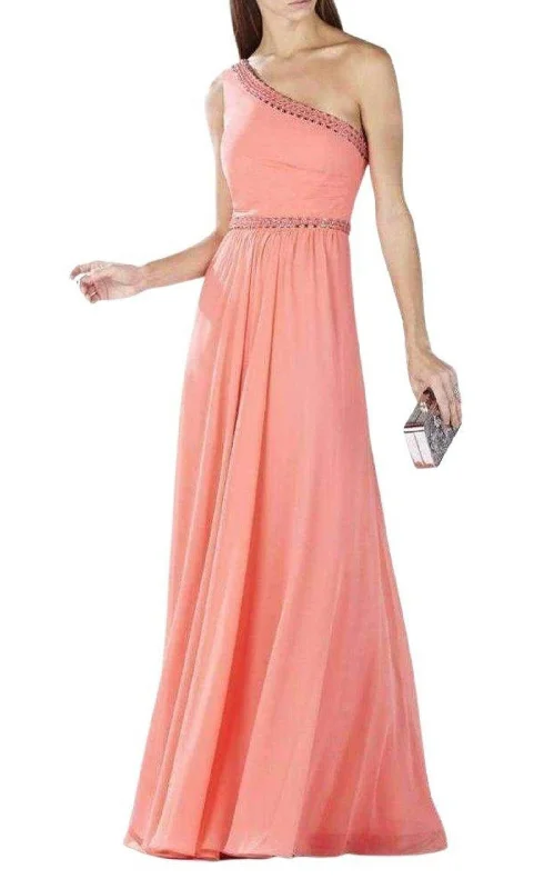 Big Savings long sleeve dressDaniele Coral One Shoulder Embellished Gown