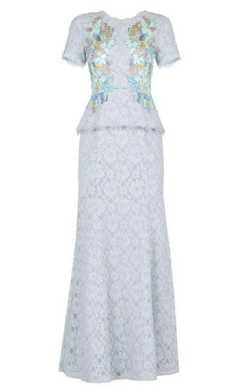 Lowest Price shift dressAnaya Lace Peplum Sequin Detail Gown