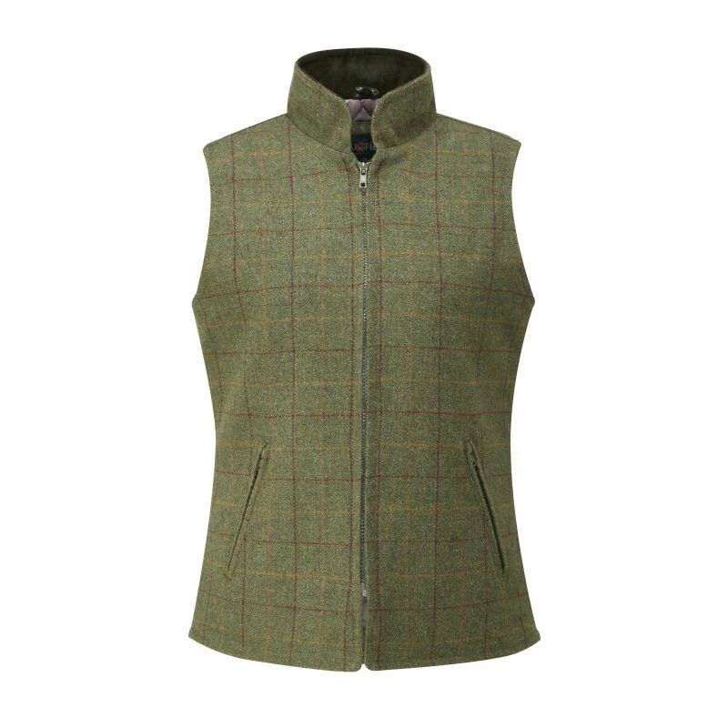 Last Chance casual sports coatAlan Paine Rutland Ladies Tweed Gilet - Pine
